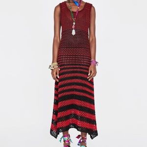 Zara Crochet Stripe Dress